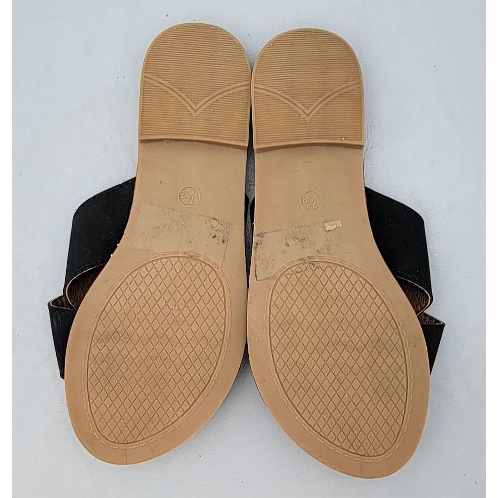 Seven7 Jesse Sandal Slides  Criss-Cross Strap Black Women's Size 7 - Picture 10 of 10